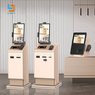 Contactless Payment Hotel Self Check In Kiosk With RFID NFC Reader Capacitive/IR Touch